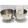 Image 1 : TWO KITCHENAID STAINLESS STEEL MIXING BOWLS W/ NEW