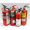 Image 1 : GROUP OF 4 DRY CHEMICAL FIRE EXTINGUISHERS