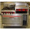 Image 1 : VULCAN COMBINATION RANGE W/ 24" FLAT TOP,4 BURNERS