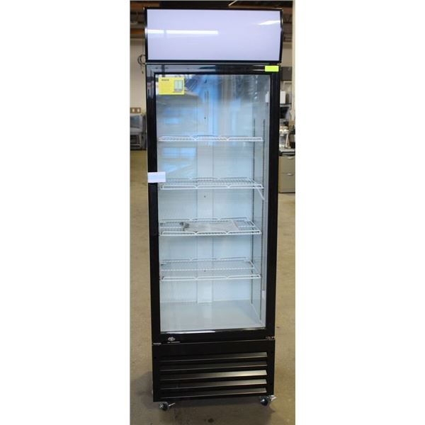 NEW HINGED SINGLE GLASS DOOR 580L UPRIGHT COOLER