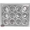 Image 1 : LOT OF 3 NEW ALUMINUM WINCO 12 CUP MUFFIN PANS