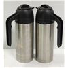 Image 1 : TWO 32 OZ / 944ML STAINLESS STEEL CARAFE'S W/ LIDS