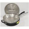 Image 1 : THERMALLOY 12" ALUMINIUM FRYING PAN W/ LID &