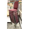 Image 1 : 10 STACKING CHROME CHAIRS W/ WOVEN FABRIC CUSHIONS