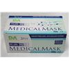 Image 1 : BOX OF 50 DISPOSABLE 3-PLY MEDICAL FACE MASKS