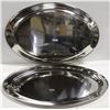 Image 1 : LOT OF 2 NEW 26" STAINLESS STEEL OVAL PLATTERS