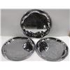 Image 1 : LOT OF 3 NEW JOHNSON ROSE 14" ROUND SERVING TRAYS
