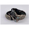 Image 1 : Navajo Sterling Silver Turquoise Concho Belt