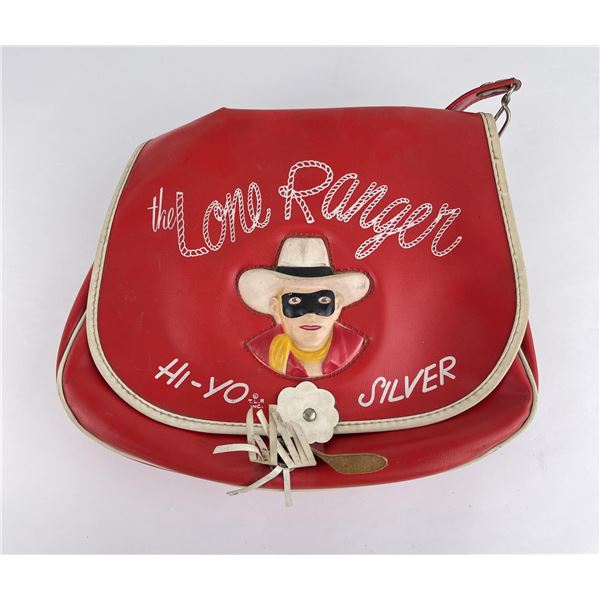 Vintage Lone Ranger Red Vinyl Saddle Bag Toy Purse