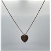 Image 2 : Sterling Silver Jet Heart Necklace