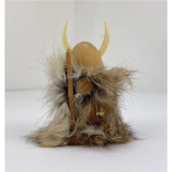 Mid Century Fur Wood Gonk Viking