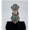 Image 1 : Old Pawn Navajo Sterling Silver Turquoise Ring