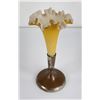 Image 2 : Victorian Peach Satin Glass Vase