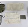 Image 6 : Collection of Antique Purses Gloves Vanity Mirror