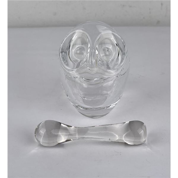 Sasaki Crystal Owl Honey Pot