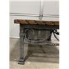 Image 14 : Wrought Iron Oak Slab Coffee Table