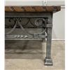 Image 2 : Wrought Iron Oak Slab Coffee Table