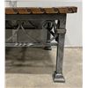 Image 9 : Wrought Iron Oak Slab Coffee Table
