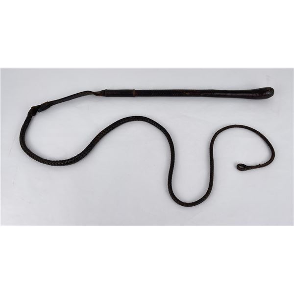 Antique Cowboy Leather Bullwhip