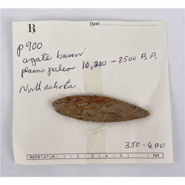 Agate Basin Plains Paleo North Dakota Point
