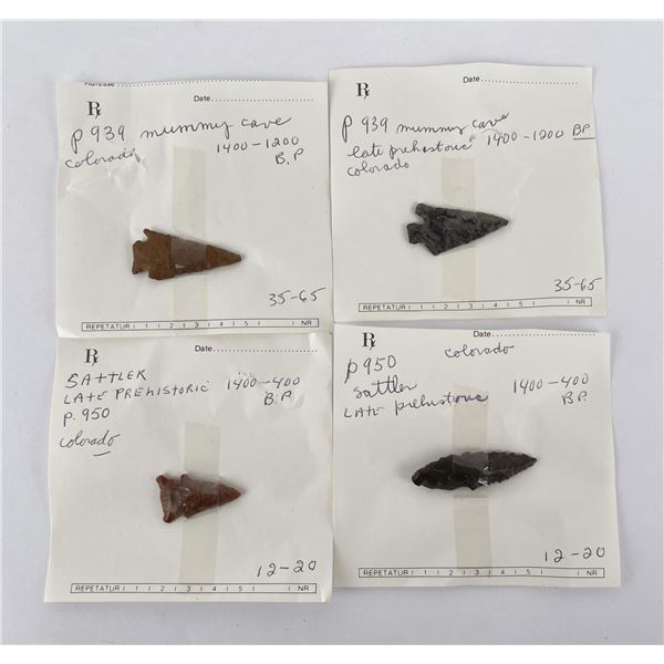 Collection of Colorado Indian Arrowheads