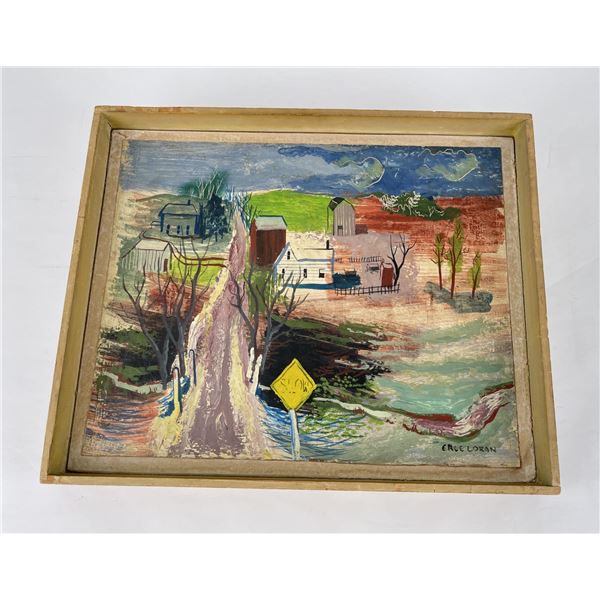 Erle Loran Gouache Painting California