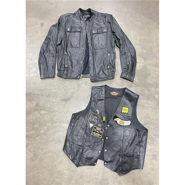 Harley Davidson Leather Jacket & Vest