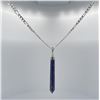 Image 1 : Lapis Lazuli Spire Sterling Silver Necklace