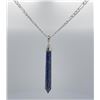 Image 2 : Lapis Lazuli Spire Sterling Silver Necklace
