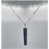 Image 1 : Lapis Lazuli Spire Sterling Silver Necklace