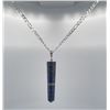 Image 2 : Lapis Lazuli Spire Sterling Silver Necklace