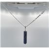 Image 2 : Lapis Lazuli Spire Sterling Silver Necklace