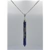 Image 2 : Lapis Lazuli Spire Sterling Silver Necklace