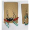 Image 2 : Navajo Zuni Indian Earrings Fetish Turquoise