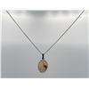 Image 1 : Scrimshaw Unicorn Sterling Silver Necklace