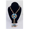 Image 1 : Indian Made Beaded Rosette Necklace