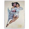 Image 1 : Vernon Acker Pin Up Girl Pastel Drawing