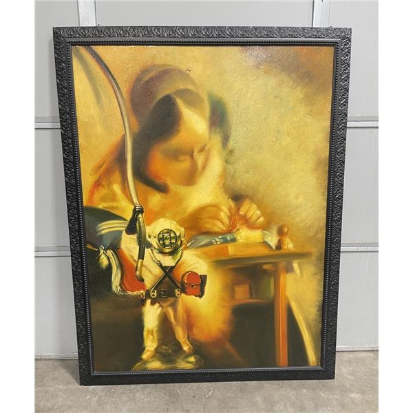 Michael Brennan Surrealist Oil on Canvas Painting