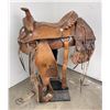 Image 8 : Tooled Leather Cowboy Saddle Hereford