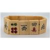 Image 2 : Antique Chinese Bone Mahjong Tile Bracelet