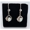 Navajo Sterling Silver Opal Earrings