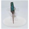 Image 1 : Sterling Silver Navajo Turquoise Inlay Pendant