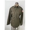Image 1 : WW2 US Army Officers CBI Dark Green Dress Shirt