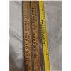 Image 4 : 3 oil co. yardsticks & 2 wooden measuring tapes