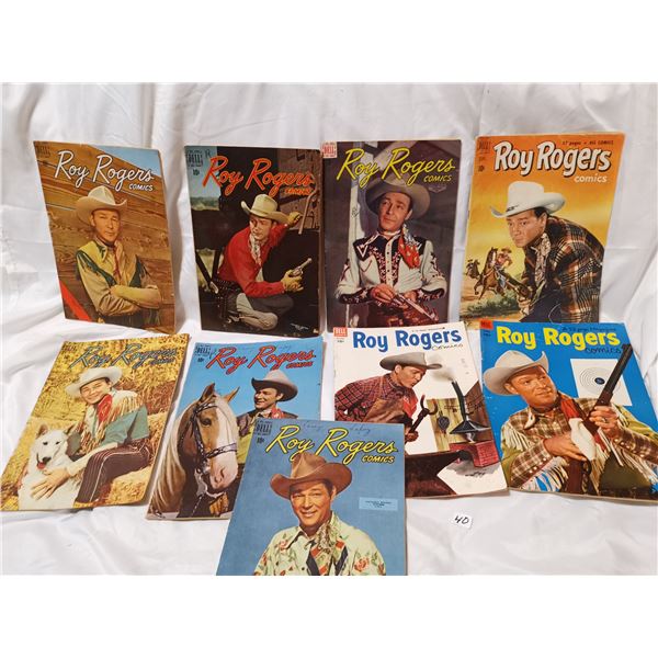 9 Roy Rogers 10¢ comics Golden Age
