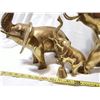Image 3 : 3 brass elephants, 14" X 15", 13" X 11", 8" X 8" large sizes