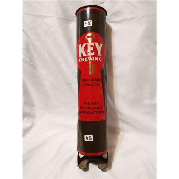 Vintage 'key' tobacco dispenser 14.5" high