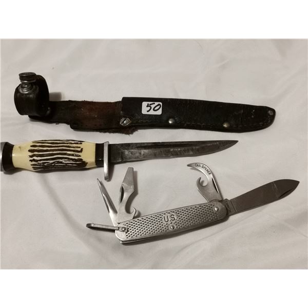 Camillus US army knife & Irish Jowlka hunters knife