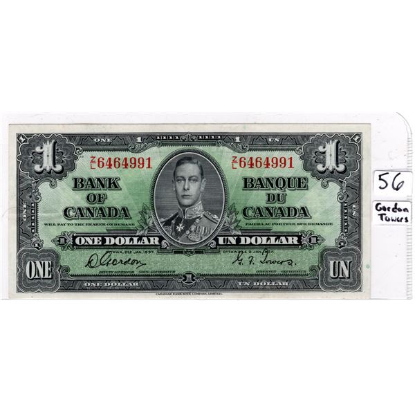 1937 $1 BILL GORDON/ TOWERS NICE CONDITION