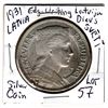 Image 1 : 1931 LATVIA LARGE SILVER COIN 5 PIECI LATI